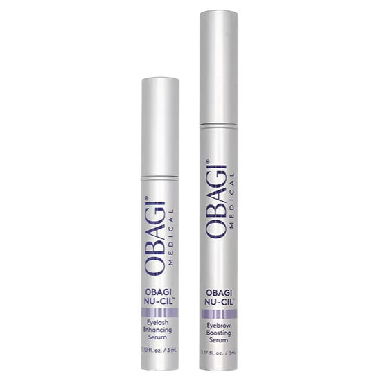 Two Obagi skincare serum bottles on a white background